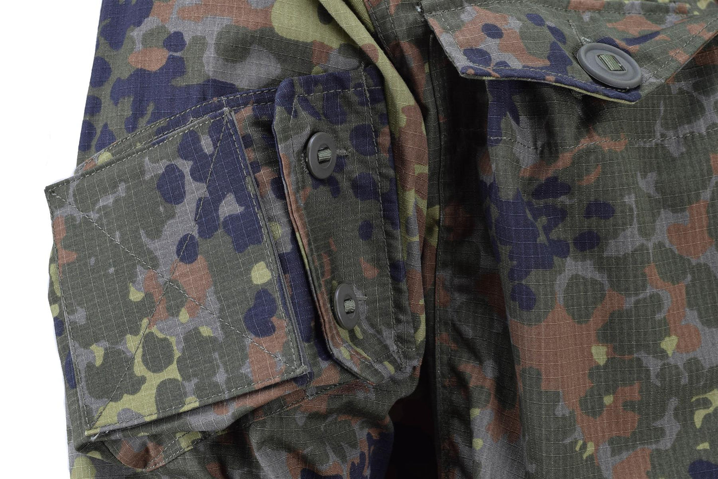 TACGEAR Vokietijos kariuomenės stiliaus švarkas Flecktarn marginimo su kišenėmis ir patvaria ripstop medžiaga