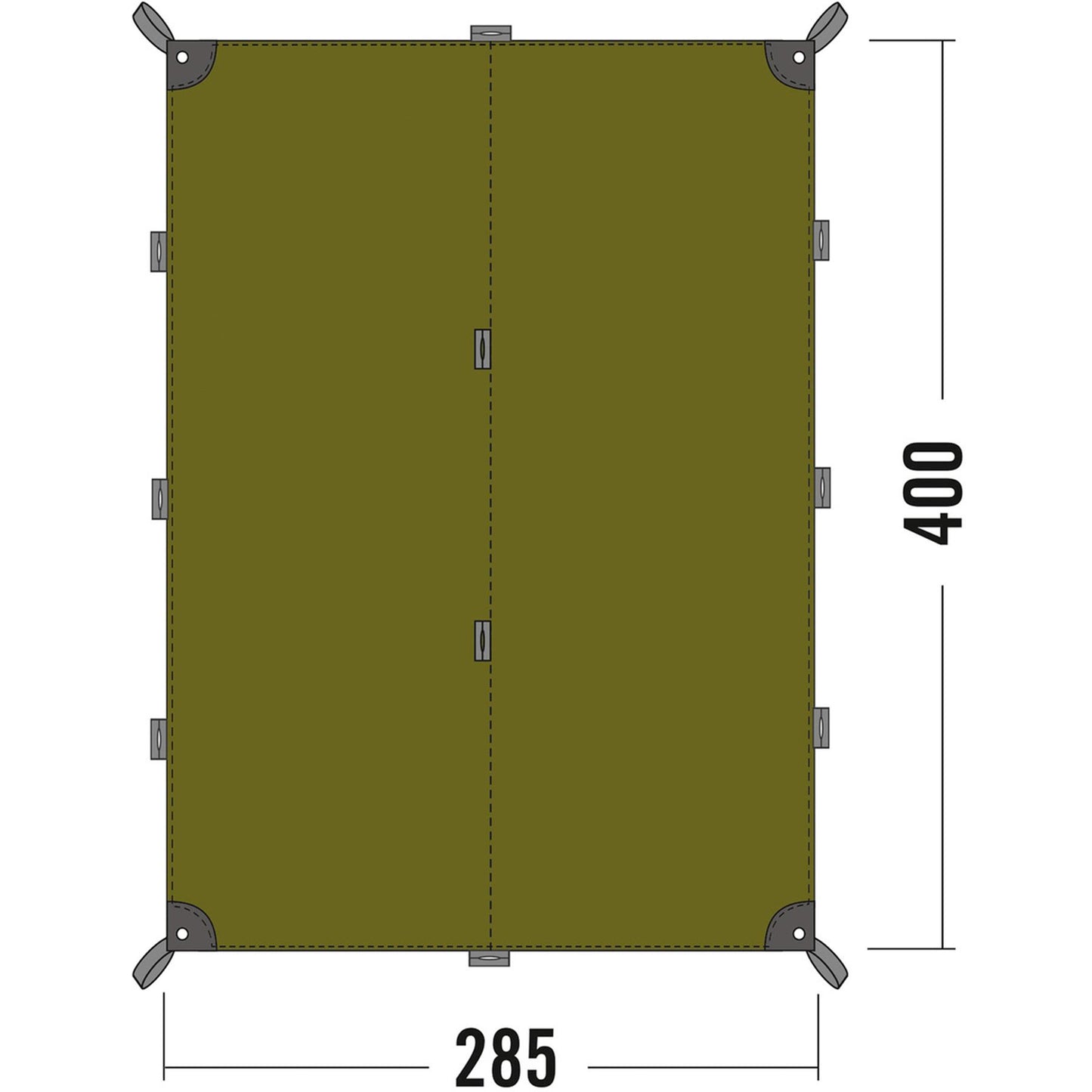 Tatonka didelis neperšlampantis brezentas apsauga nuo saulės vėjo lietaus alyvuogių 285x400 cm.