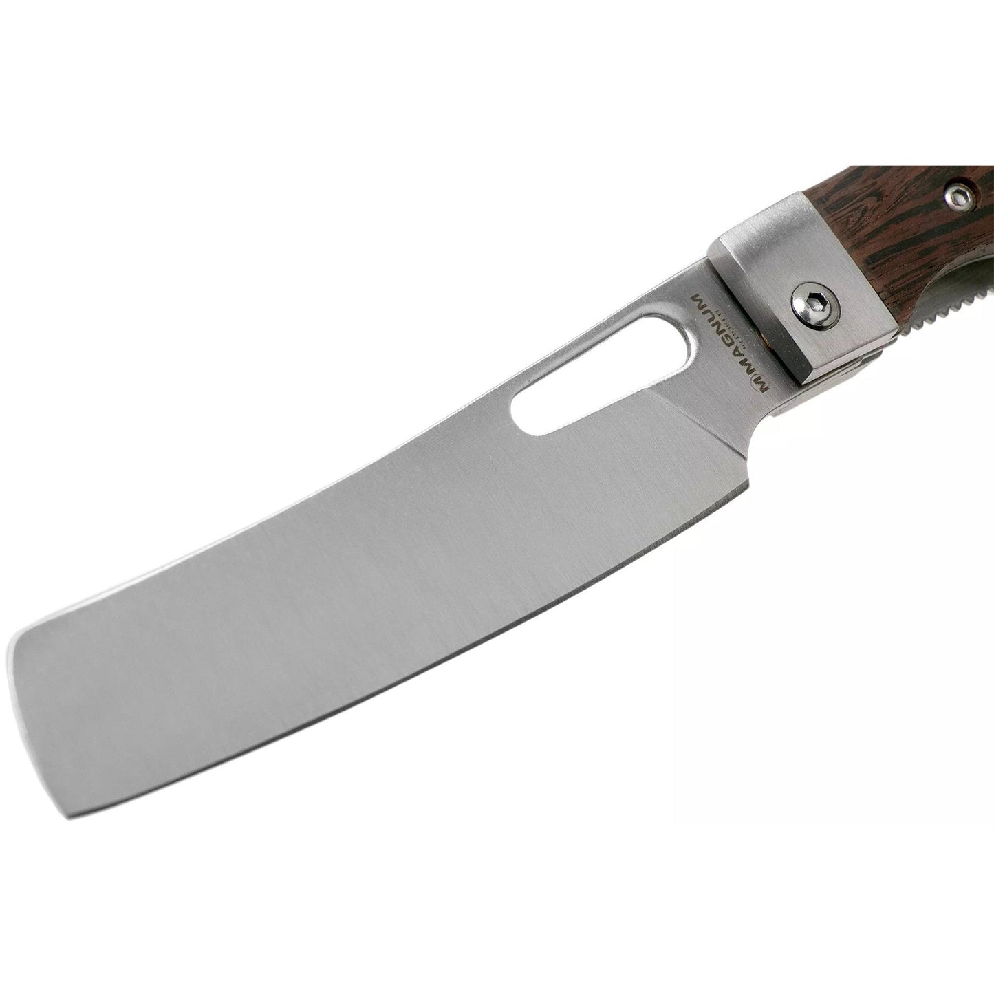BOKER Outdoor Cuisine III sulankstomas peilis su Nakiri tipo ašmenimis ir raudonmedžio rankena, sidabrinis plieno geležtes