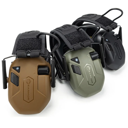 EARMOR M300T elektroninės klausos apsaugos ausinės Bluetooth 22dB NRR Coyote