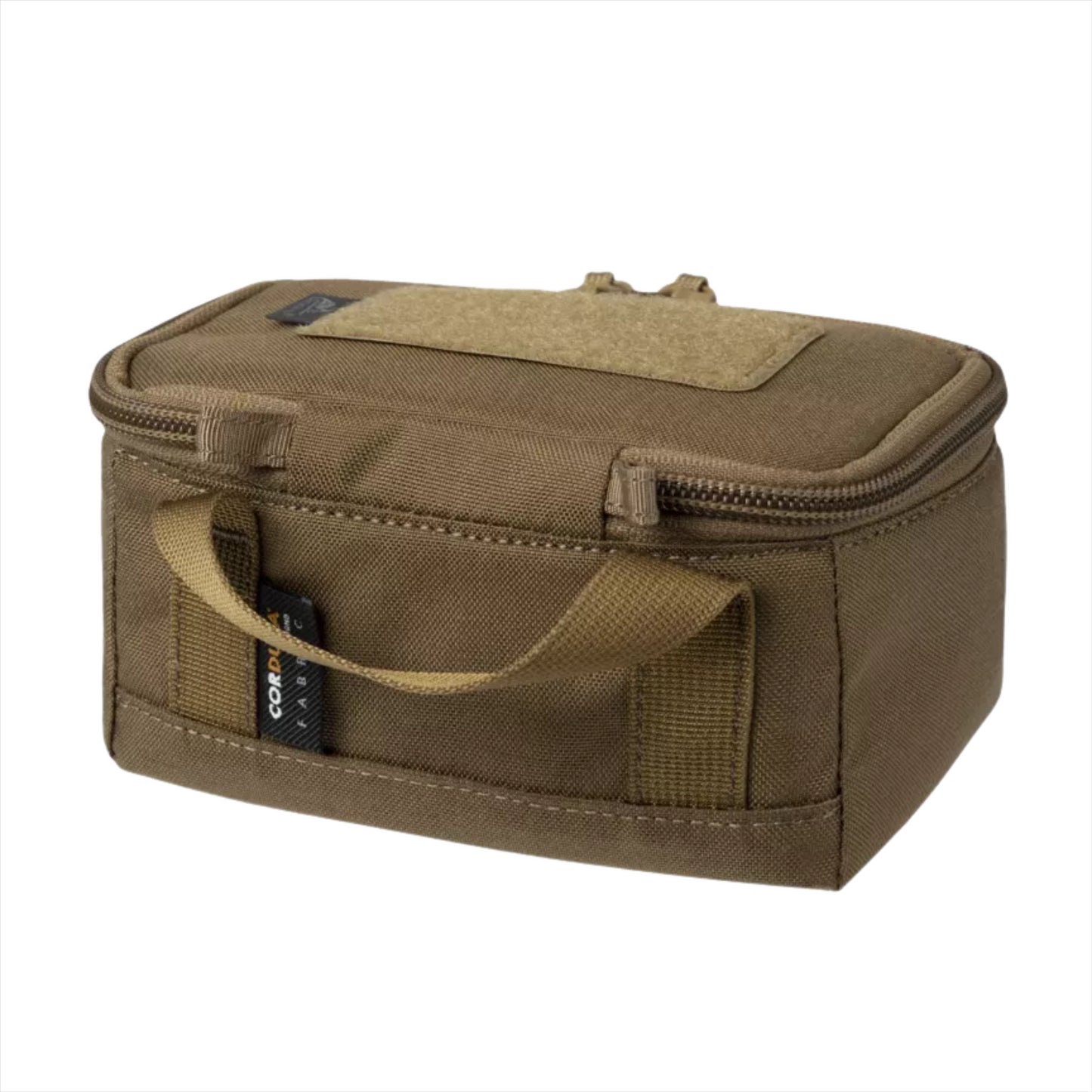 Helikon-Tex 1L amunicijos krepšys su YKK užtrauktuku, pagamintas iš Cordura 500D medžiagos, tvirtas ir patogus.