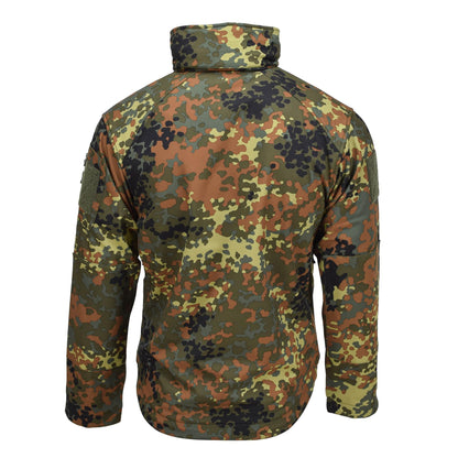 MIL-TEC Softshell atsparus vandeniui taktinis švarkas Flecktarn marginimo