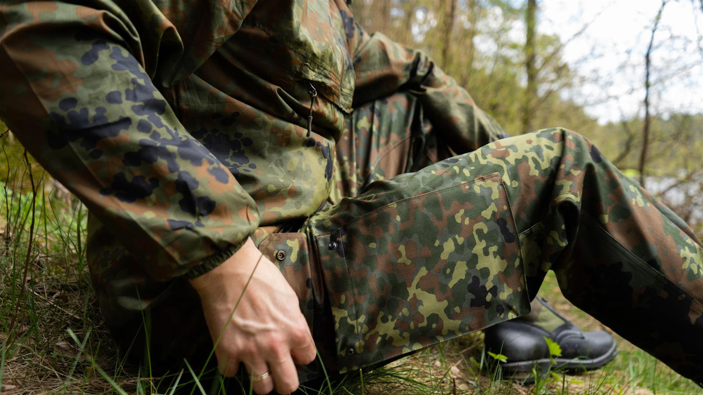 Vokiečių kariuomenės lauko uniformos kelnės Flecktarn marginimo