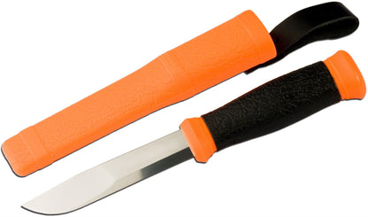 MORAKNIV 2000 Fiksuotos geležtės nerudijančio plieno peilis Oranžinis