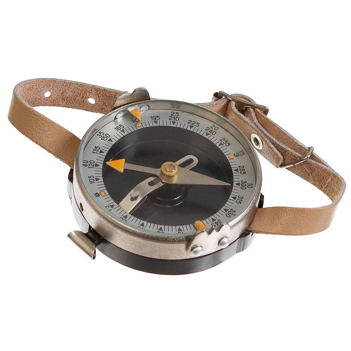 Čekijos kariuomenės kompasas su odinė apyrankė