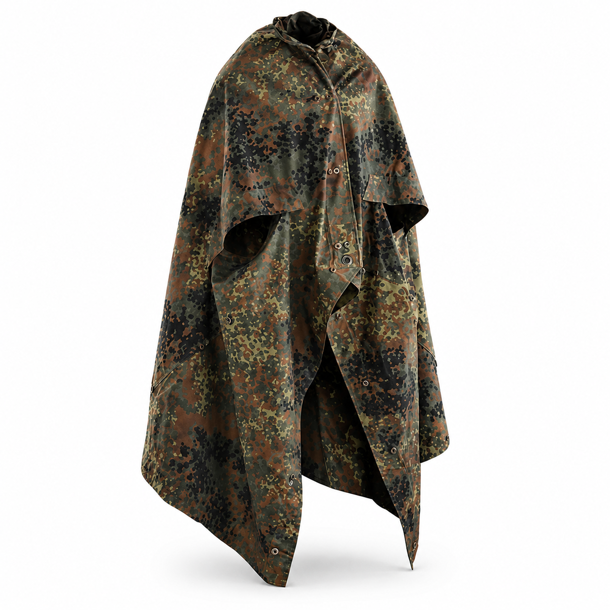 Vokietijos kariuomenės palapinsiaustė pončas vandeniui atsparus flecktarn marginimo