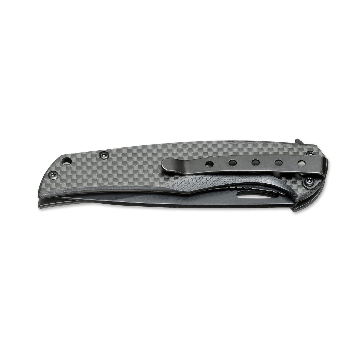 BOKER Black Carbon atlenkiamas kasdienis peilis 440A plienas anglies pluošto plienas