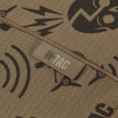 M-TAC mikrofliso kaklo mova Drone Pattern lauko veiklai Tan spalvos