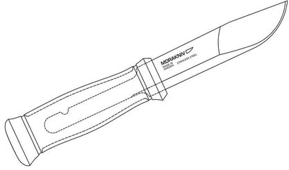 MORAKNIV 2000 Fiksuotos geležtės nerudijančio plieno peilis Oranžinis