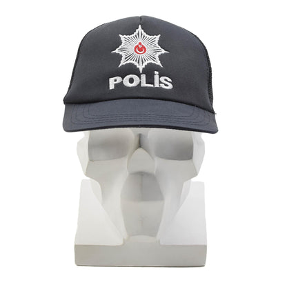 Turkijos policijos POLIS kepurė su tinkleliu juoda