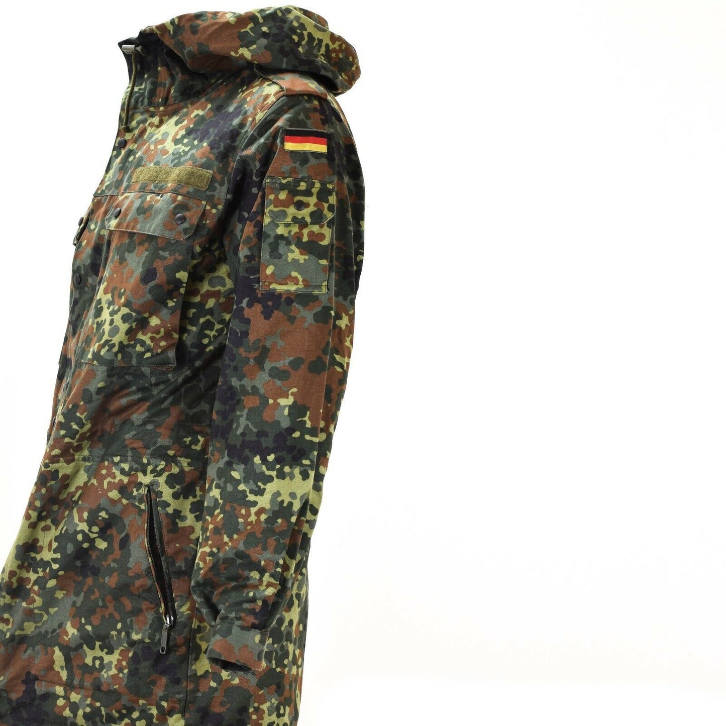 Vokiečių kariuomenės parka striukė su kapišonu flecktarn