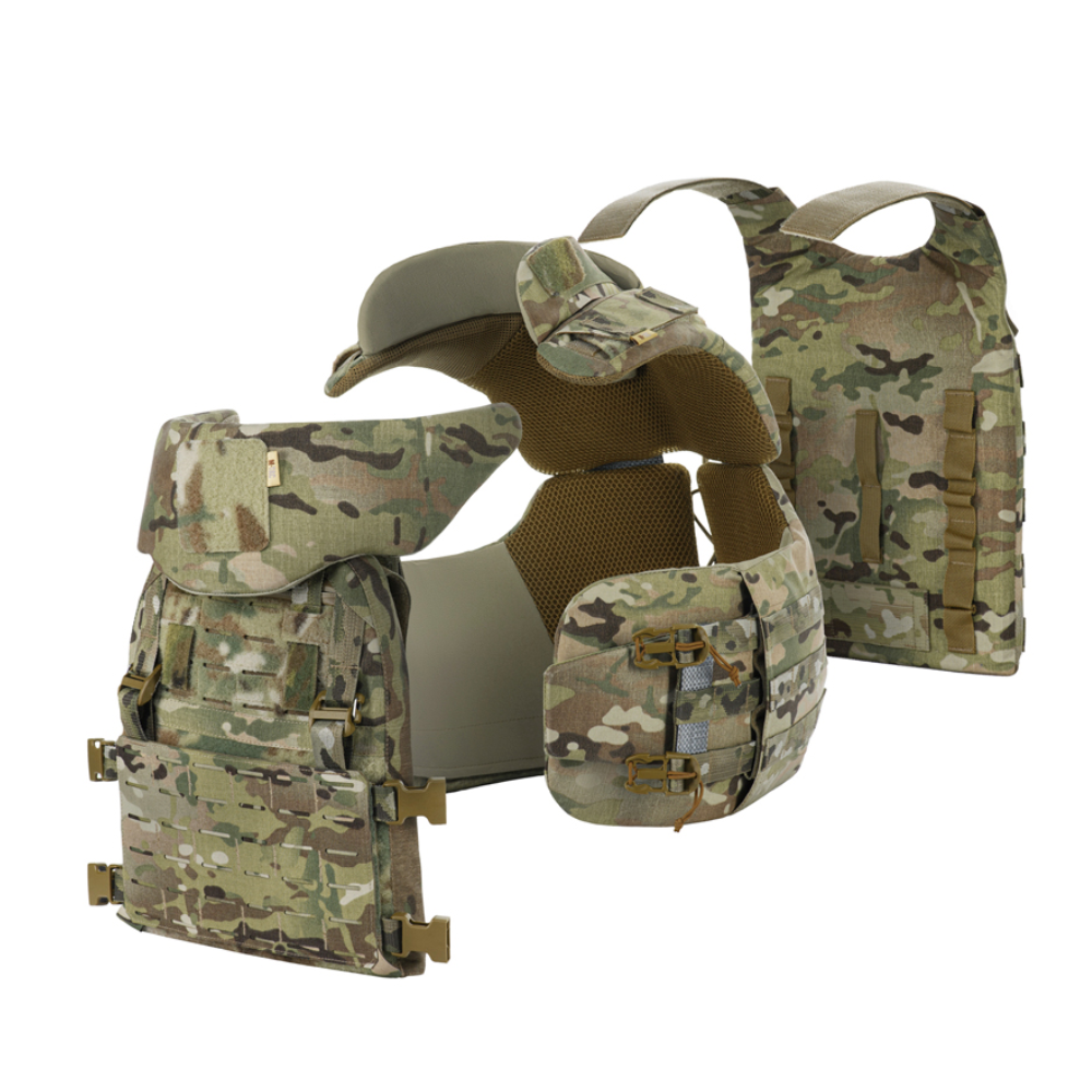 M-TAC Corset Elite taktinė plokščių liemenė MOLLE Quick Release MTP Camo