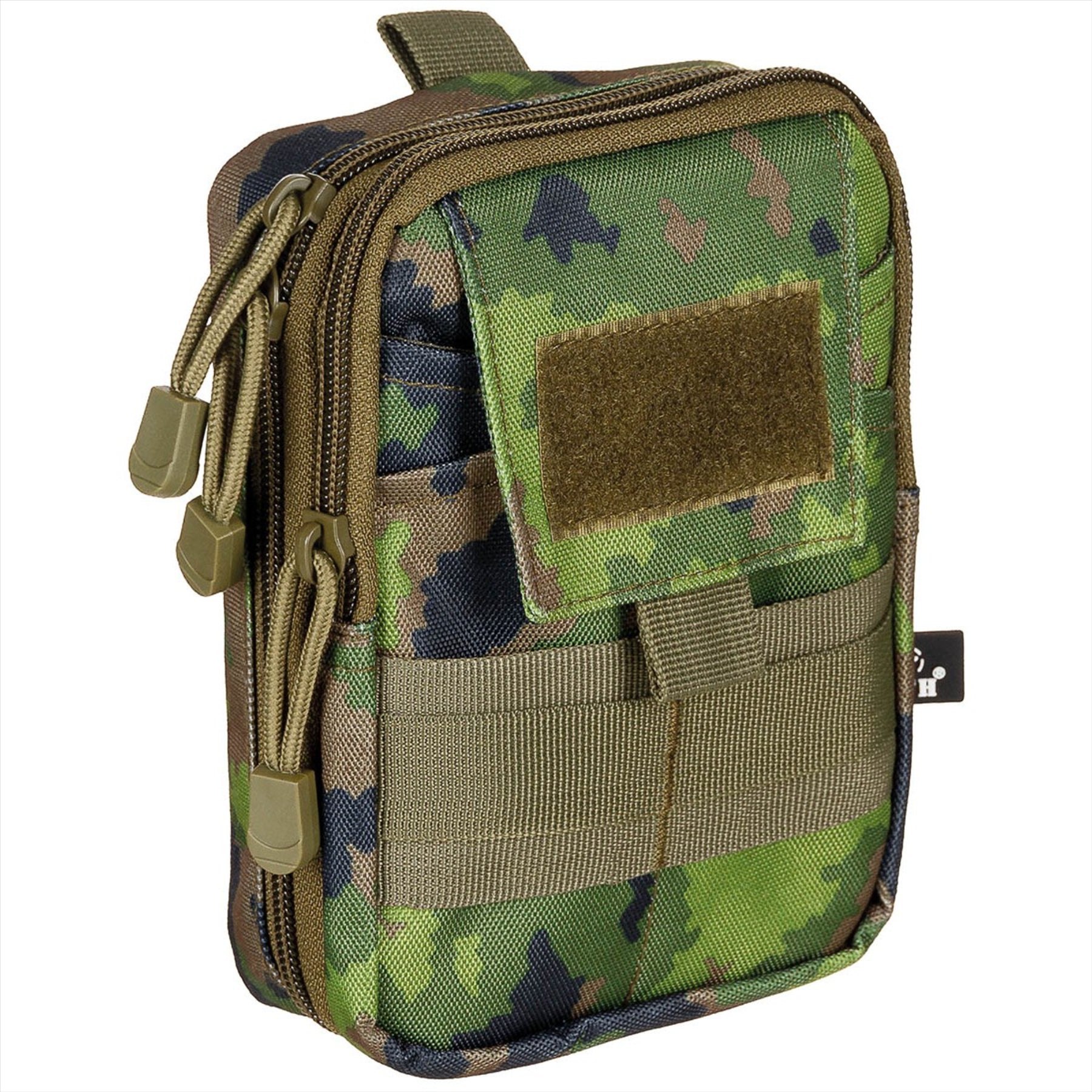 MFH EDC krepšelis su MOLLE tvirtinimais M05 marginimo, lengvas, funkcionalus, su užtrauktukais ir kišenėmis kasdieniam naudojimui.