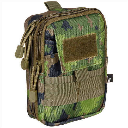 MFH EDC krepšelis su MOLLE tvirtinimais M05 marginimo, lengvas, funkcionalus, su užtrauktukais ir kišenėmis kasdieniam naudojimui.