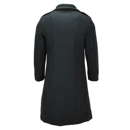 Kanados kariuomenės moteriškas vilnonis paltas tamsiai žalios spalvos