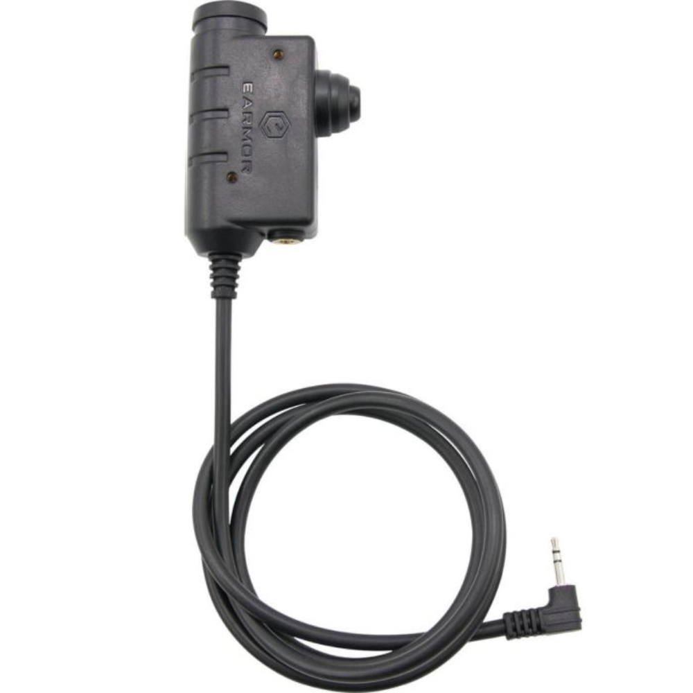 Earmor PTT adapteris Motorola 1 kontakto radijo stotelėms juodas