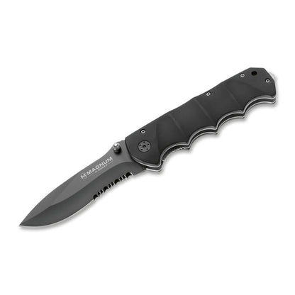 Boker Black Spear kišeninis užlenkiamas peilis pusiau seruota geležte 440A plienas