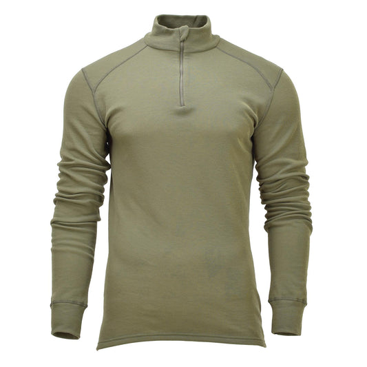 Olandijos kariuomenės apatiniai marškinėliai aukšta apykakle alyvuogių