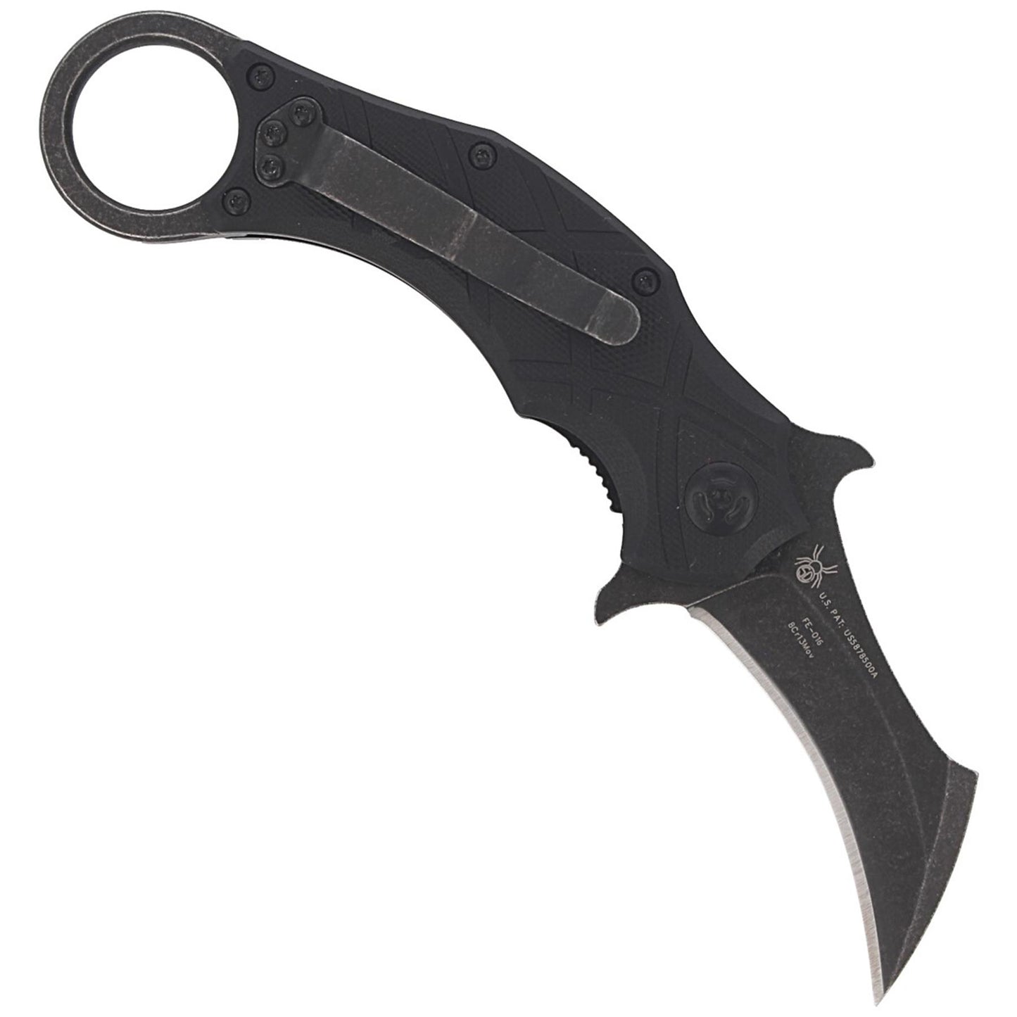 Fox Knives THE CLAW sulankstomas karambito stiliaus peilis iš UNI 8Cr13MoV plieno