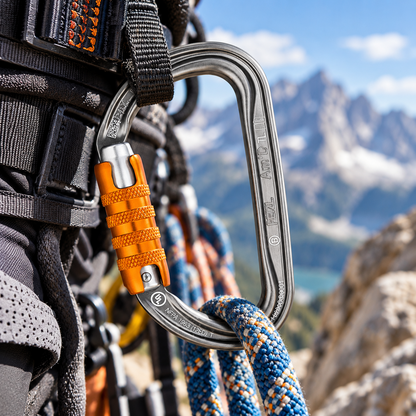 PETZL Am'D TRIACT-LOCK D formos aliuminio karabinas 27 kN