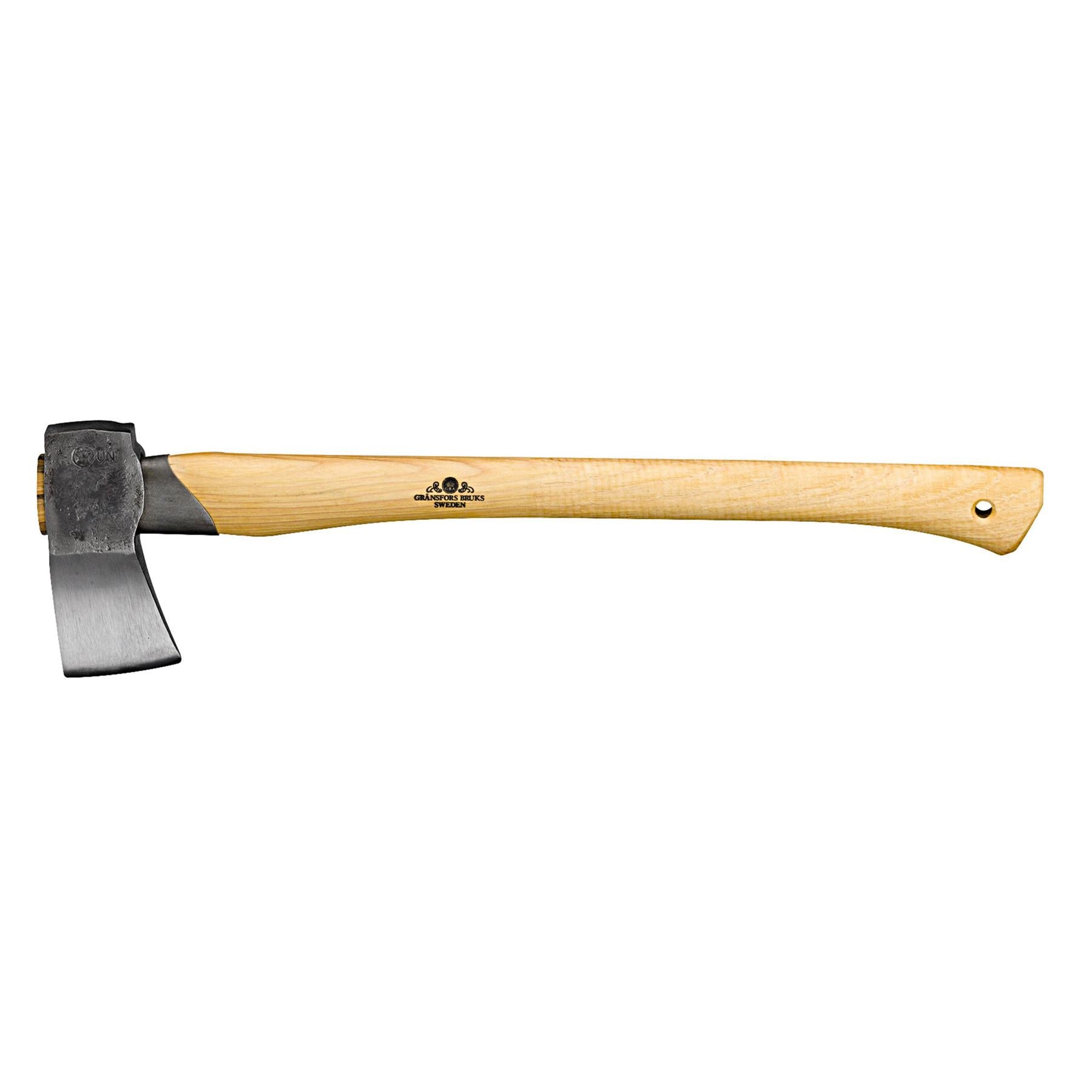 Gransfors Small Splitting Axe 425 skaldymo kirvis su lengva Hickory medžio rankena ir anglies plieno ašmenimis.