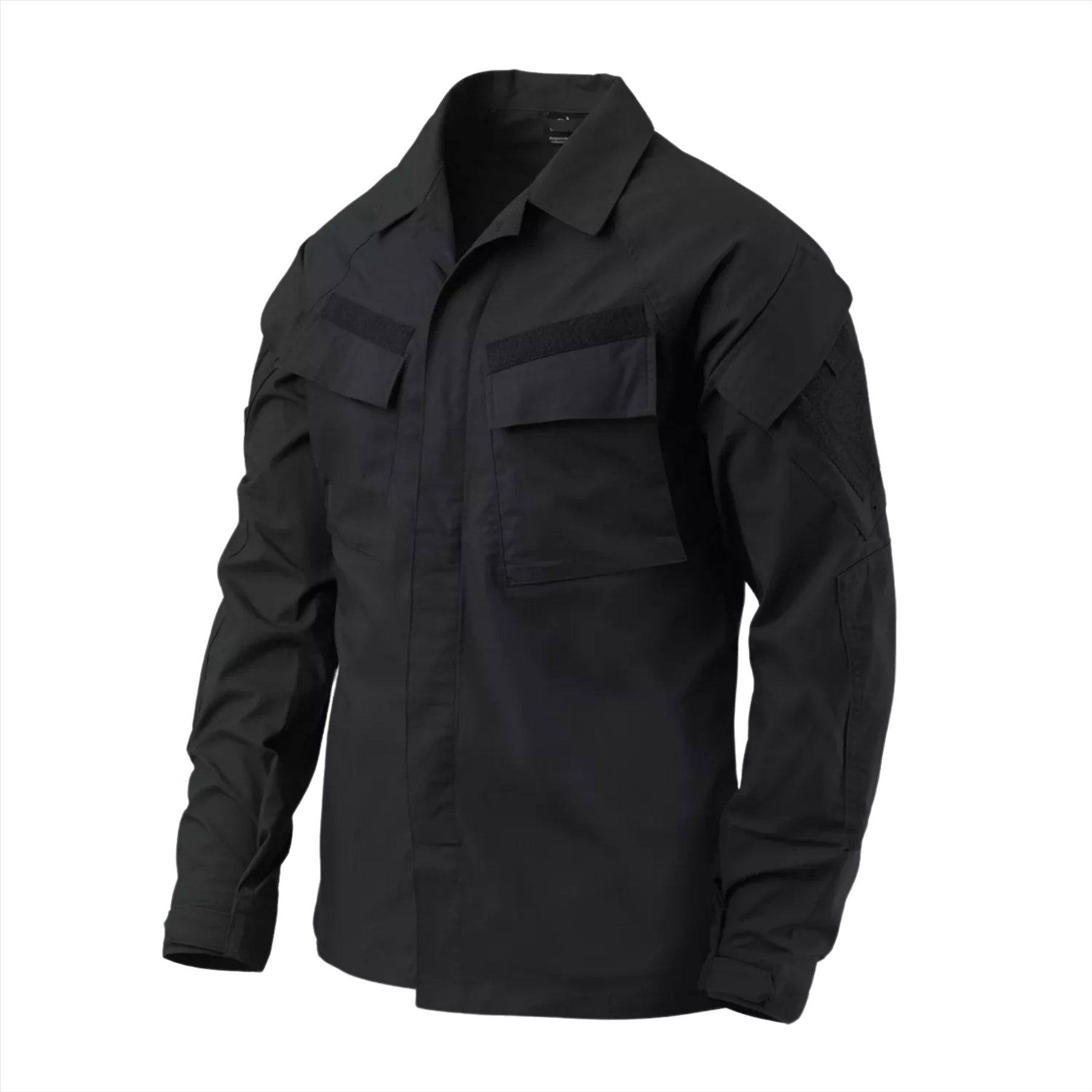 Helikon-Tex Raid taktiniai marškiniai juodi su sutvirtintais alkūnių intarpais aktyviam laisvalaikiui ir taktinėms užduotims.