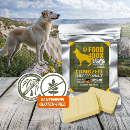 CONVAR FOOD-4DOX ilgai galiojantis šunų maistas išgyvenimo davinys 120 g