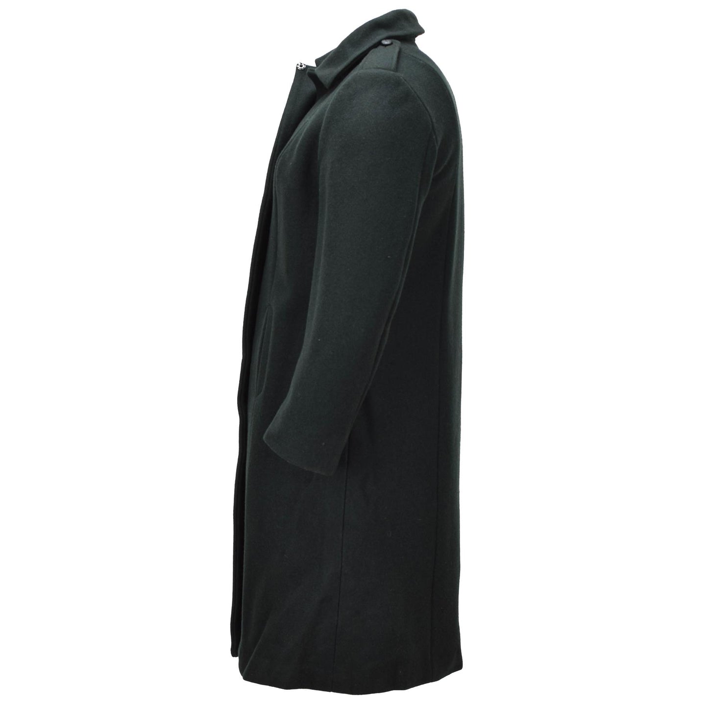 Kanados kariuomenės moteriškas vilnonis paltas tamsiai žalios spalvos