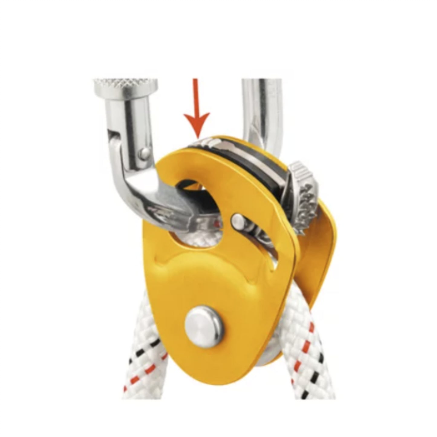 Petzl Micro Traxion alpinizmo skriemulys su užfiksavimo funkcija