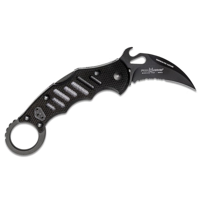 Fox Knives FX-599XT Karambit sulankstomas peilis taktinė Hawkbill forma N690Co juodas