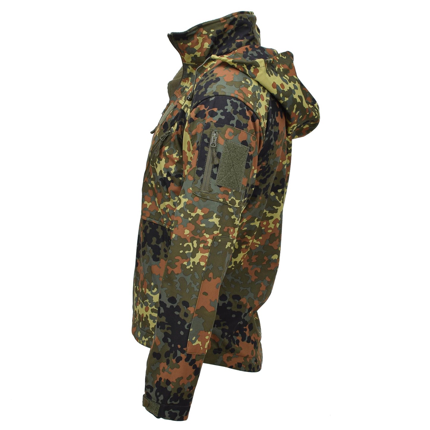 MIL-TEC Softshell atsparus vandeniui taktinis švarkas Flecktarn marginimo