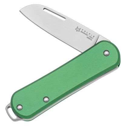 Fox Knives VULPIS FX-VP108 OD atlenkiamas kišeninis peilis iš N690Co plieno žalias