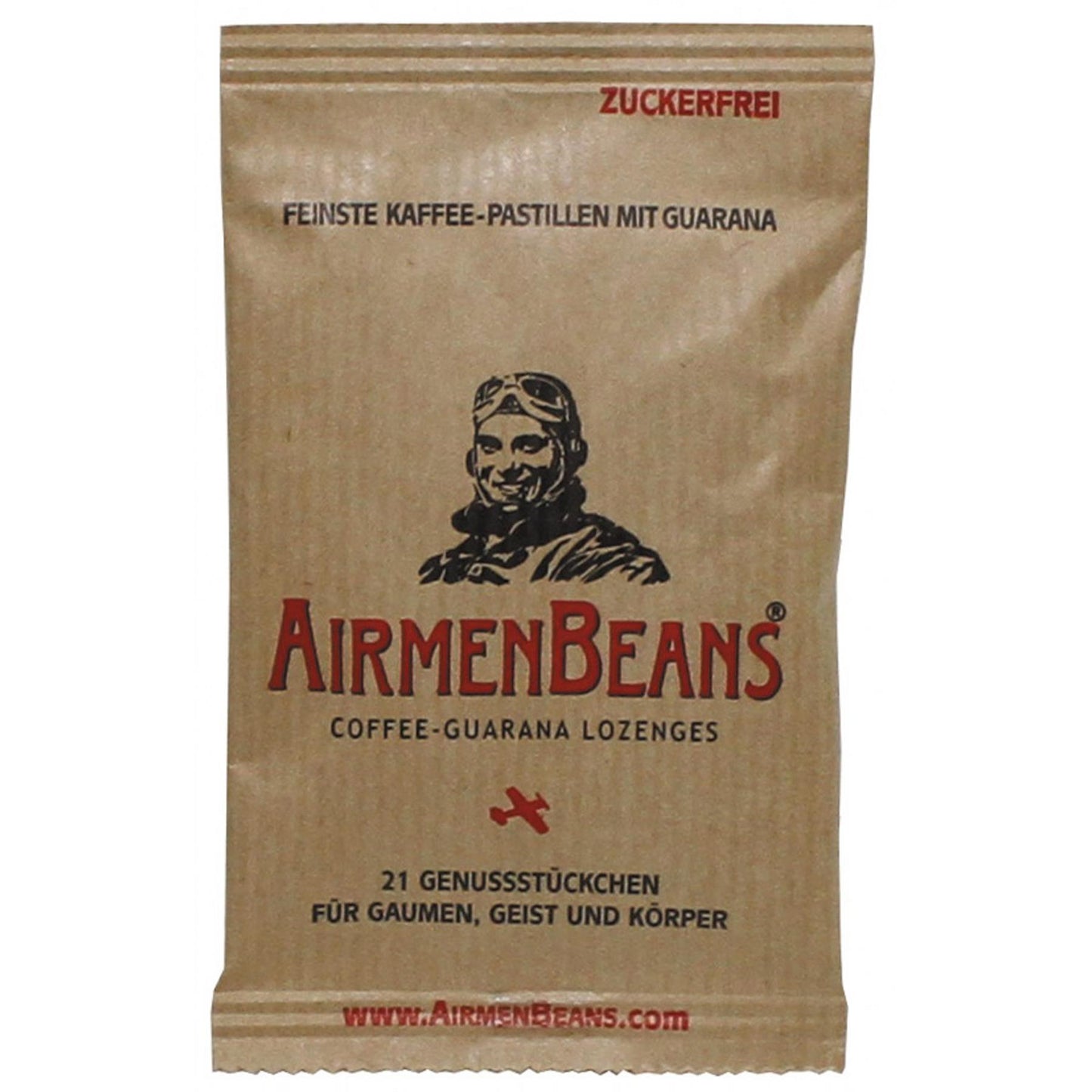 Airmenbeans veganiškos pastilės kavos ir guaranos skonio 21 vnt.
