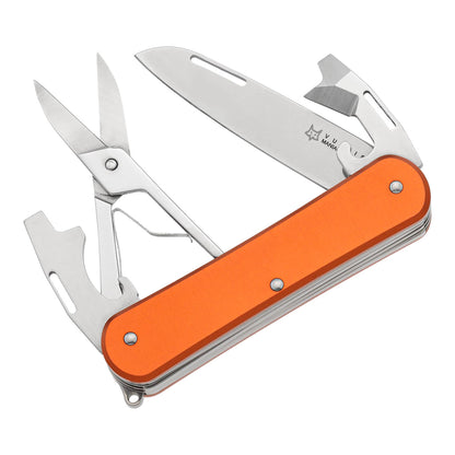 Fox Knives VULPIS FX-VP130-F4 OR daugiafunkcinis peilis iš N690Co plieno oranžinis