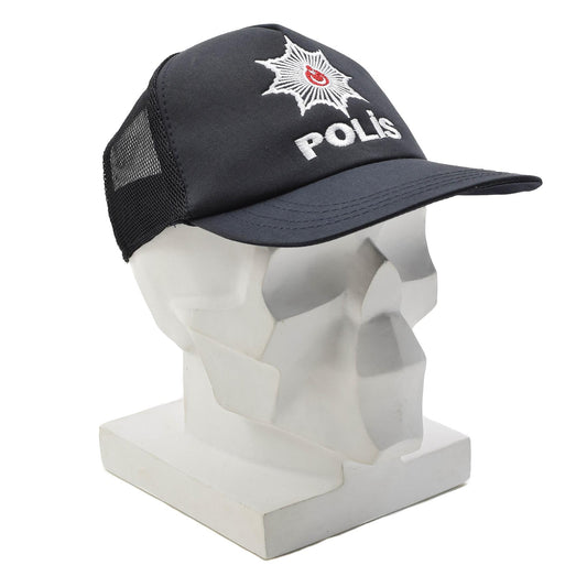 Turkijos policijos POLIS kepurė su tinkleliu juoda