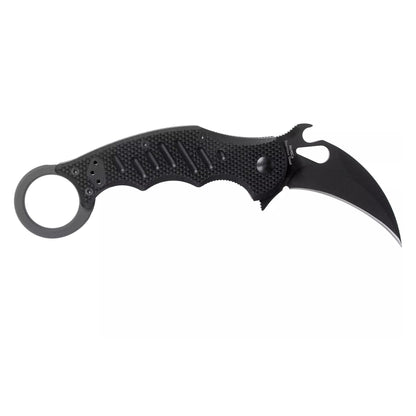 Fox Knives FX-599 sulankstomas taktinis peilis karambitas N690Co plienas