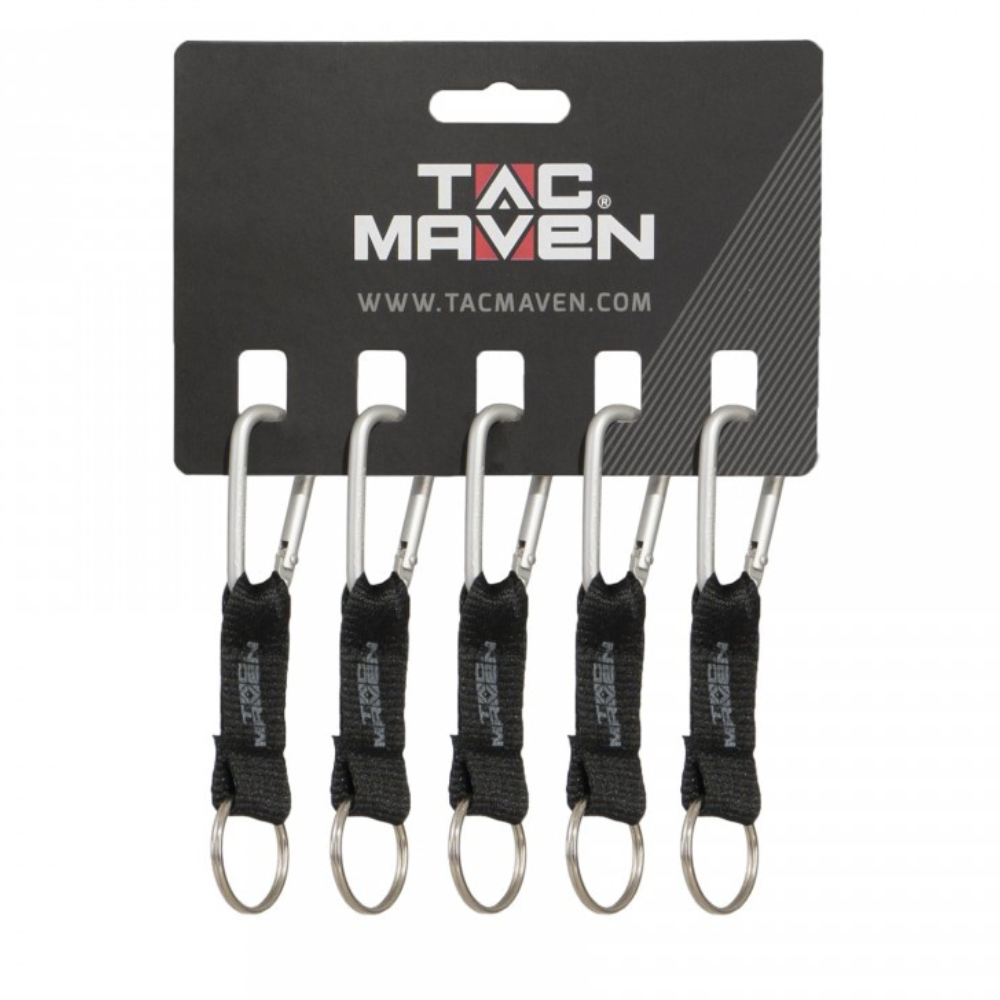 TAC MAVEN Tactical 5 mm aliumininiai karabinai, 5 vnt., žygiams ir stovyklavimui