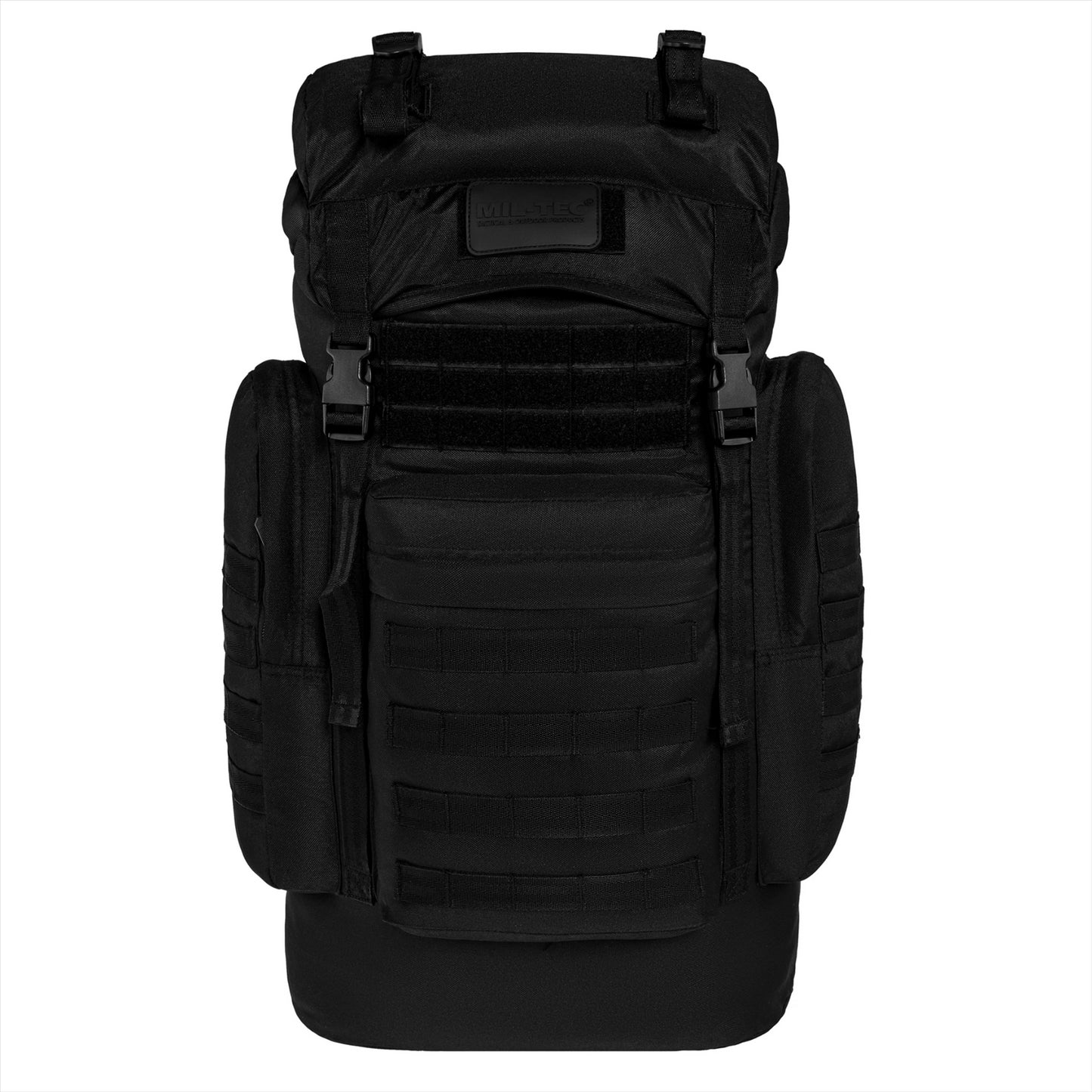 MIL-TEC GEN. II taktinė kuprinė 65L juoda su reguliuojamais ir paminkštintais diržais, MOLLE sistema.
