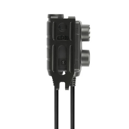 Earmor Dual PTT adapteris Kenwood Baofeng 2 kontaktų laidinis taktinis juodas