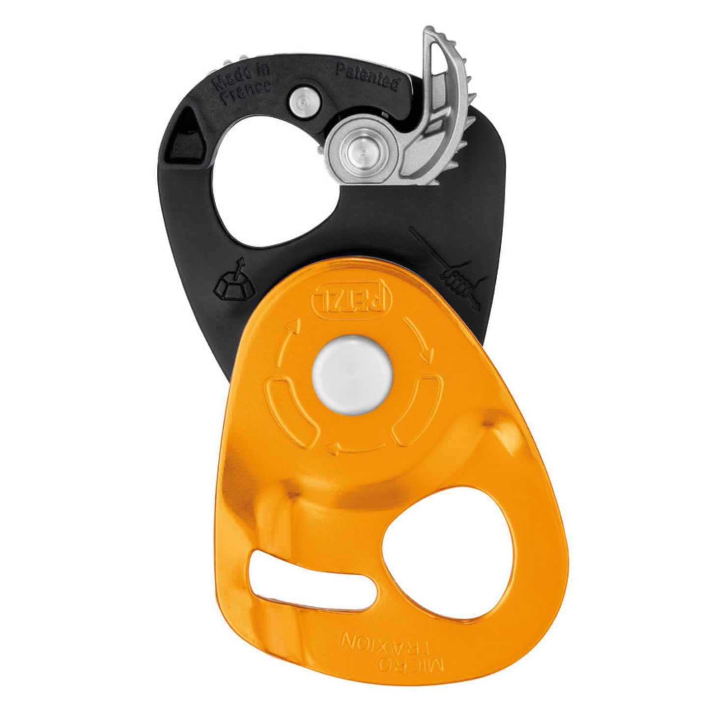 Petzl Micro Traxion alpinizmo skriemulys su užfiksavimo funkcija