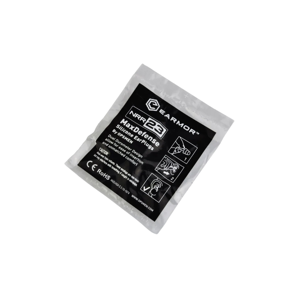 EARMOR M03 MaxDefense silikoniniai ausų kištukai NRR 23 dB žali
