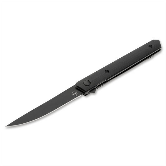 Boker Plus Kwaiken Air Mini sulankstomas peilis su juoda D2 plieno geležte ir G10 rankena.