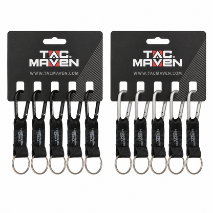 TAC MAVEN Tactical 5 mm aliumininiai karabinai, 5 vnt., žygiams ir stovyklavimui