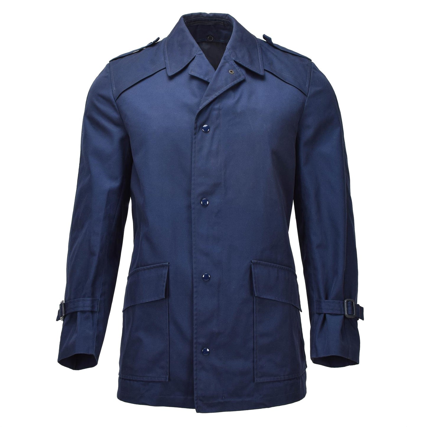 Olandijos kariuomenės parkos tipo striukė su pamušalu mėlyna