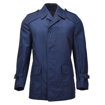 Olandijos kariuomenės parkos tipo striukė su pamušalu mėlyna