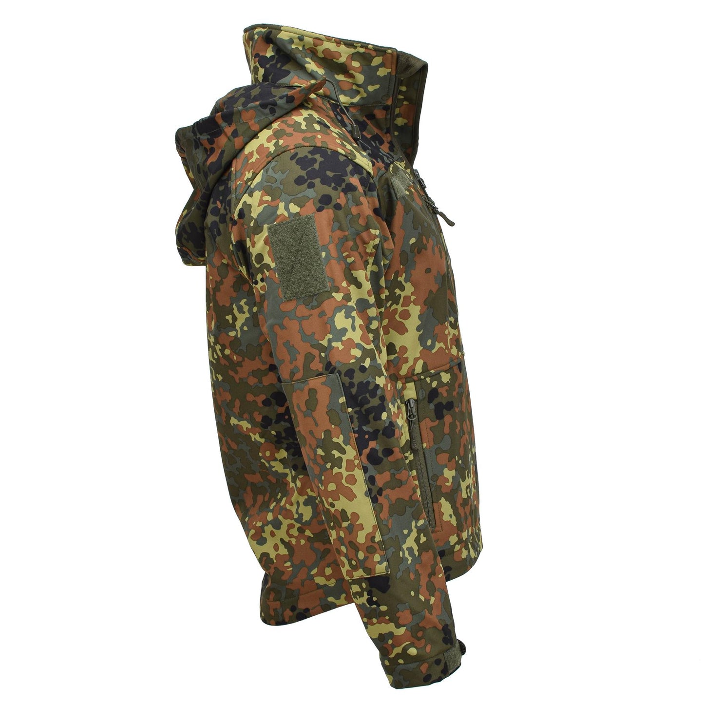 MIL-TEC Softshell atsparus vandeniui taktinis švarkas Flecktarn marginimo