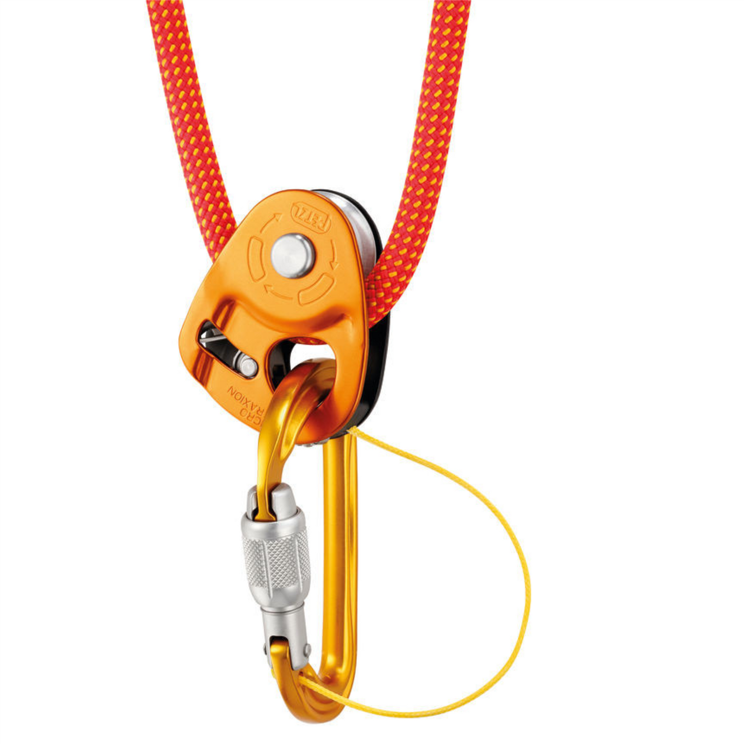 Petzl Micro Traxion alpinizmo skriemulys su užfiksavimo funkcija