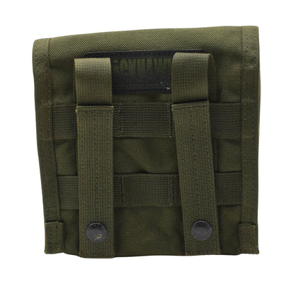 Jungtinės Karalystės universalus 40mm taktinis dėklas MOLLE tipo Alyvuogių spalvos patvarus ir funkcionalus aksesuaras.