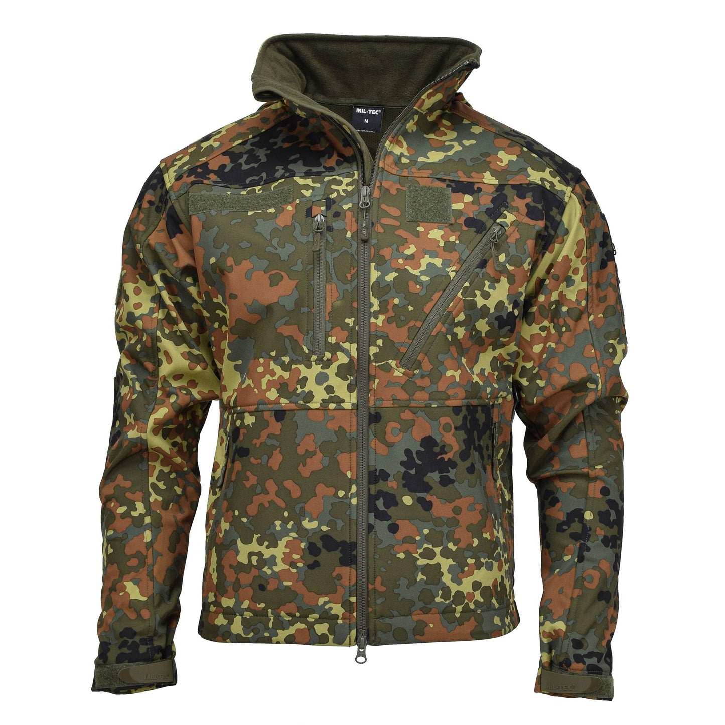 MIL-TEC Softshell atsparus vandeniui taktinis švarkas Flecktarn marginimo