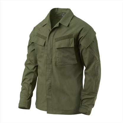 Helikon-Tex Raid taktiniai marškiniai su sutvirtintais alkūnių intarpais ir funkcionaliomis kišenėmis.